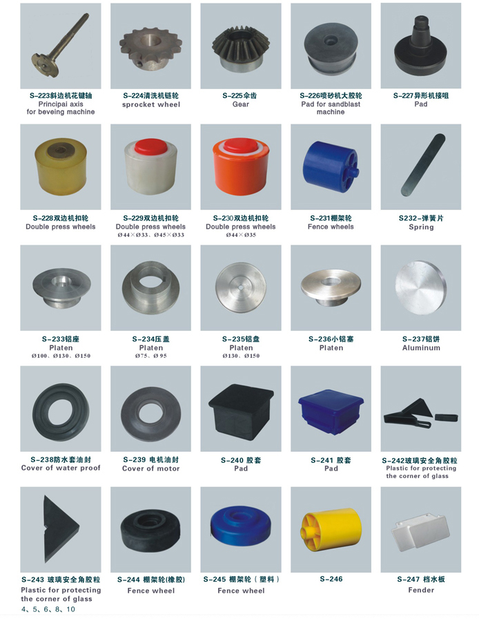 Spare Parts all type for Glass Machine